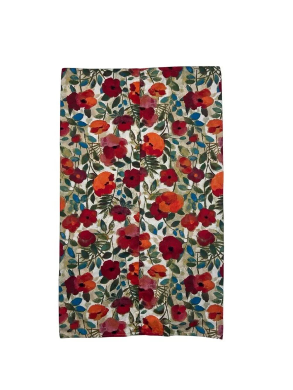 Handmade Pillowcase Set of 2 Poppy Vibrant Floral Multicolor 20x33 Modern Art